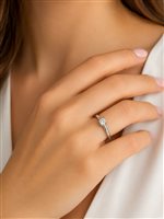 Anello Vidali Gioielli Donna in Oro bianco Diamante 10 Ct ANOR-109-34 - ANOR-109-34